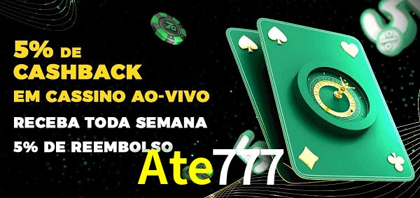 Promoções do cassino ao Vivo Ate777